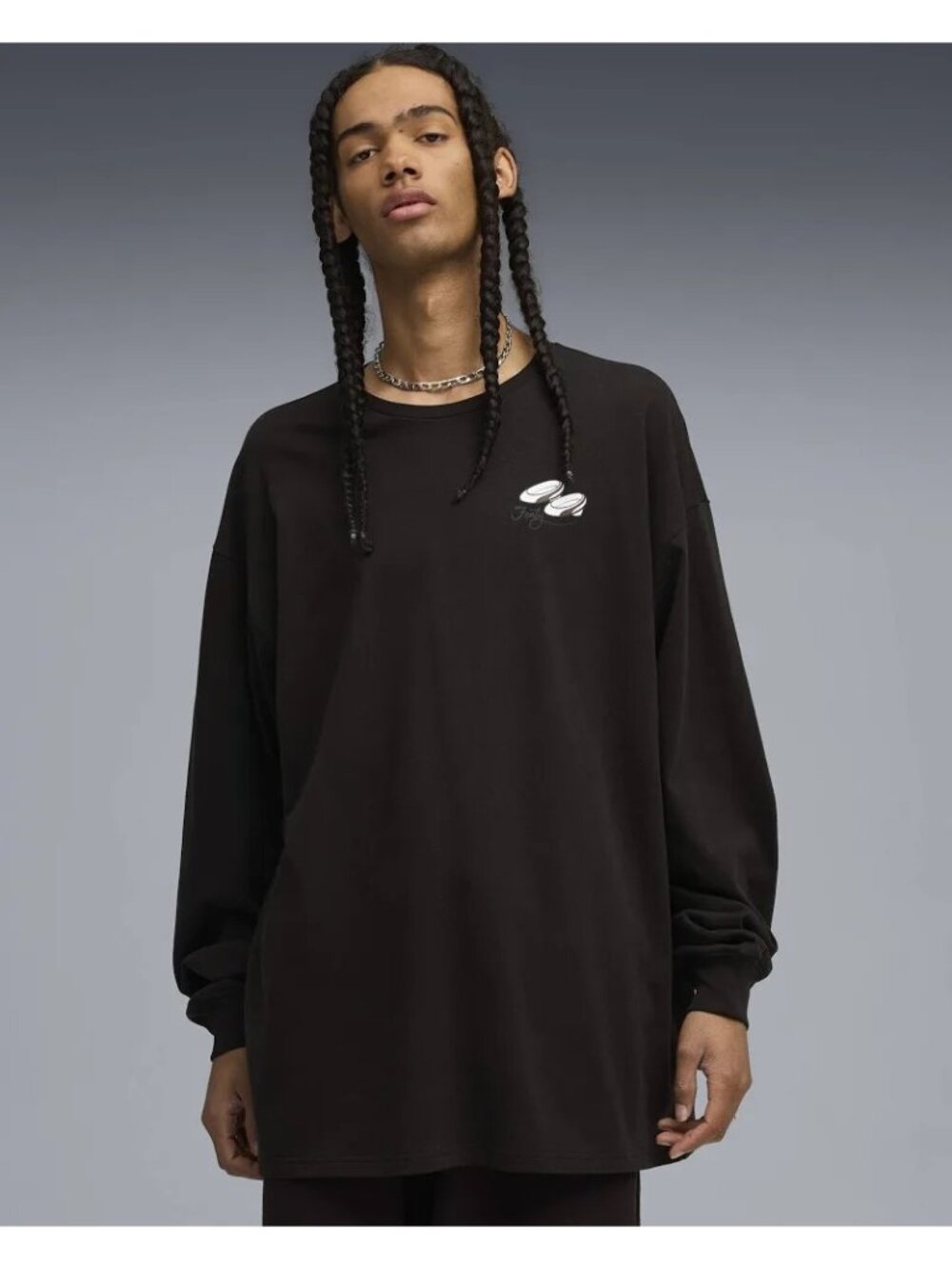 FENTY X Puma Men’s Black Long Sleeve Shoe T Shirt Size Medium NEW NWT